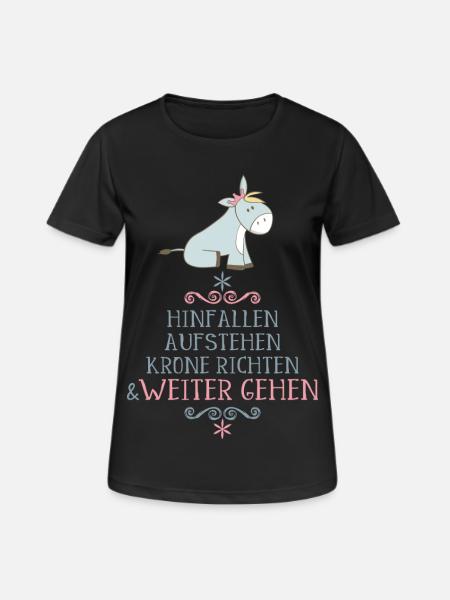 lustiger Spruch - Frauen T-Shirt atmungsaktiv - Schwarz