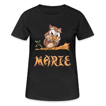 Owl Marie - Women's Breathable T-Shirt - black - Front - AI Model Female 172 light (172cm)
