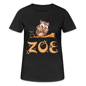 Hibou Zoe - T-shirt respirant Femme - noir - Devant - AI Model Female 172 light (172cm)