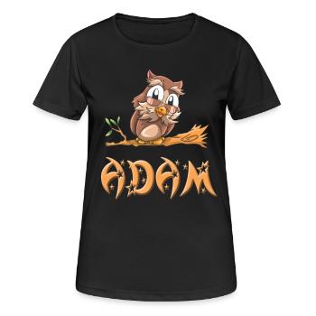 Owl Adam - Women's Breathable T-Shirt - black - Front - AI Model Female 172 light (172cm)