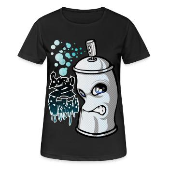 Spray and graffiti - Women's Breathable T-Shirt - black - Front - AI Model Female 172 light (172cm)