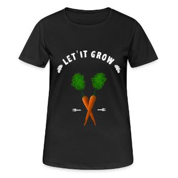 carotte grandir jardin fermier jardinier jardinier - T-shirt respirant Femme - noir - Devant - AI Model Female 172 light (172cm)