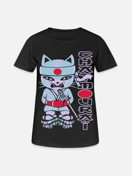 Chat mouraï flex - Women's Breathable T-Shirt - black