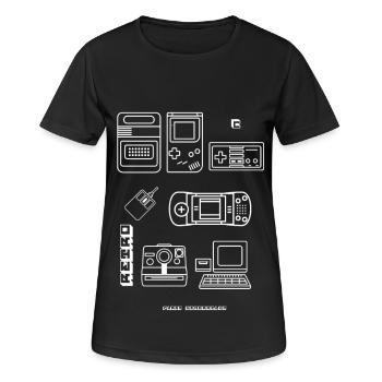 retro game blaupause nerd pc game 8bit konsole lol - Frauen T-Shirt atmungsaktiv - Schwarz - Vorne - AI Model Female 172 light (172cm)
