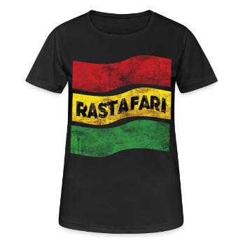 Rastafari Drapeau - T-shirt respirant Femme - noir - Devant - AI Model Female 172 light (172cm)