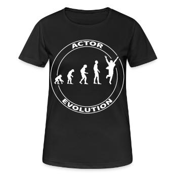 Evolution actor actor Hollywood funny - Women's Breathable T-Shirt - black - Front - AI Model Female 172 light (172cm)