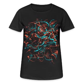 Tartarus / Abstrakt Fantasy - Frauen T-Shirt atmungsaktiv - Schwarz - Vorne - AI Model Female 172 light (172cm)
