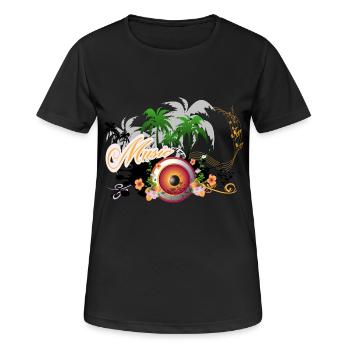 Haut-parleur de musique avec piano - T-shirt respirant Femme - noir - Devant - AI Model Female 172 light (172cm)