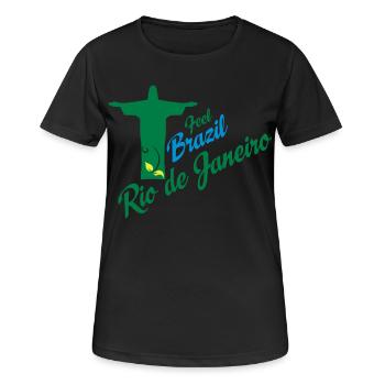 rio - T-shirt respirant Femme - noir - Devant - AI Model Female 172 light (172cm)
