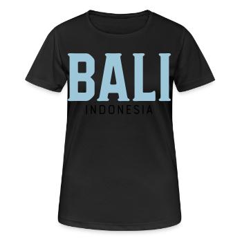 Bali - Frauen T-Shirt atmungsaktiv - Schwarz - Vorne - AI Model Female 172 light (172cm)