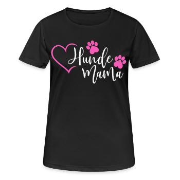 Chiens Maman Chien Maman Chien - T-shirt respirant Femme - noir - Devant - AI Model Female 172 light (172cm)