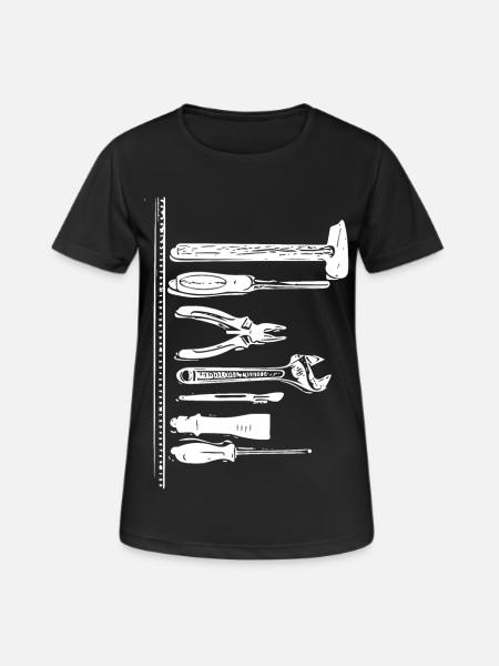 Werkzeug Silhouette Handwerk - Frauen T-Shirt atmungsaktiv - Schwarz