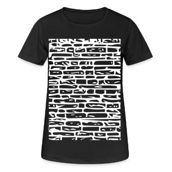 Wand Skizze - Frauen T-Shirt atmungsaktiv - Schwarz - Vorne - AI Model Female 172 light (172cm)