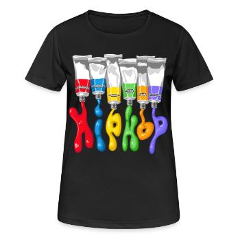 Hip hop tubes - Frauen T-Shirt atmungsaktiv - Schwarz - Vorne - AI Model Female 172 light (172cm)