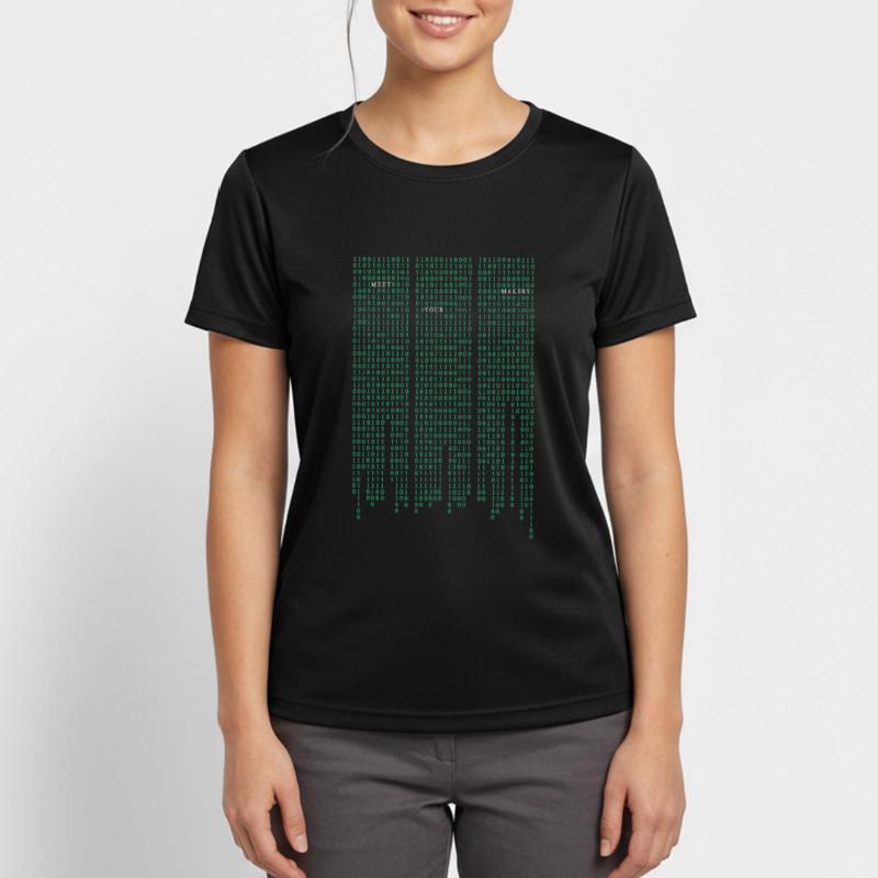 Matrix code Frauen T-Shirt atmungsaktiv
