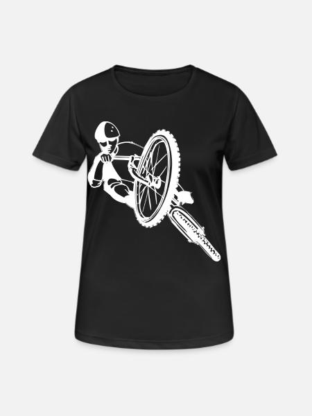 Mountain Bike - Downhill - Women's Breathable T-Shirt - black