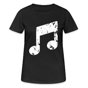 Musique Note - T-shirt respirant Femme - noir - Devant - AI Model Female 172 light (172cm)