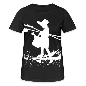 Jardinage, arrosoir, râteau, jardin - design - T-shirt respirant Femme - noir - Devant - AI Model Female 172 light (172cm)