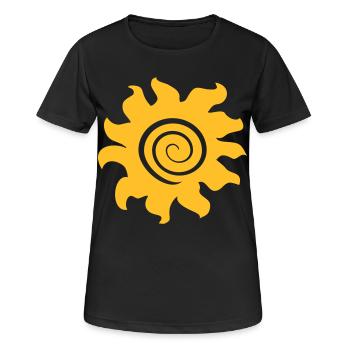 sonne - Frauen T-Shirt atmungsaktiv - Schwarz - Vorne - AI Model Female 172 light (172cm)