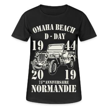 Omaha Beach D-Day 1944 - 2019 - T-shirt respirant Femme - noir - Devant - AI Model Female 172 light (172cm)