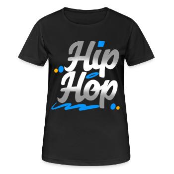 Hip hop - T-shirt respirant Femme - noir - Devant - AI Model Female 172 light (172cm)