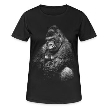 Gorilla - T-shirt respirant Femme - noir - Devant - AI Model Female 172 light (172cm)