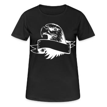 Adlerkopf - Frauen T-Shirt atmungsaktiv - Schwarz - Vorne - AI Model Female 172 light (172cm)