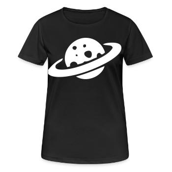 Saturn - Frauen T-Shirt atmungsaktiv - Schwarz - Vorne - AI Model Female 172 light (172cm)