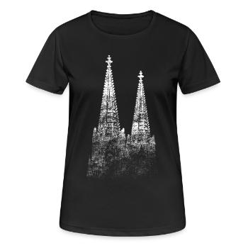 Kölner Dom Köln Jeck Rhein Karneval Alaaf Heimat - T-shirt respirant Femme - noir - Devant - AI Model Female 172 light (172cm)