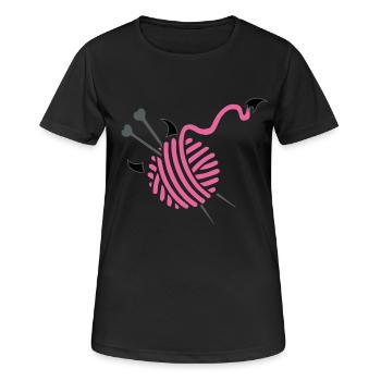 tricot - T-shirt respirant Femme - noir - Devant - AI Model Female 172 light (172cm)