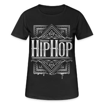 HipHop - Hip hop - Hip-Hop Old School - Frauen T-Shirt atmungsaktiv - Schwarz - Vorne - AI Model Female 172 light (172cm)