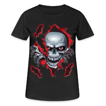 Skull - Women's Breathable T-Shirt - black - Front - AI Model Female 172 light (172cm)
