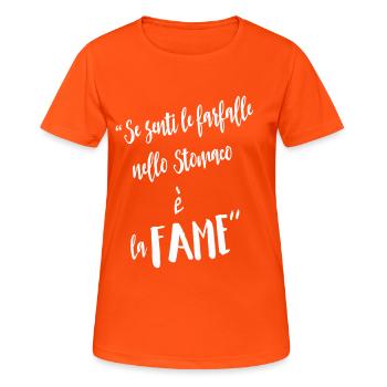 If you hear butterflies - Women's Breathable T-Shirt - neon orange - Front - AI Model Female 172 dark (172cm)