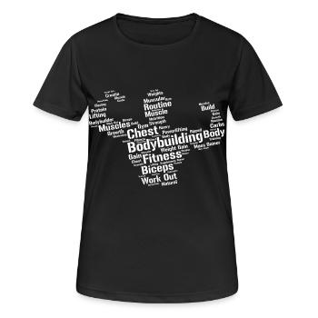Bodybuilder - T-shirt respirant Femme - noir - Devant - AI Model Female 172 light (172cm)
