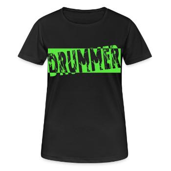 Drums Drummer Gift - Women's Breathable T-Shirt - black - Front - AI Model Female 172 light (172cm)