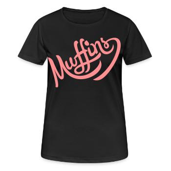 muffin - Women's Breathable T-Shirt - black - Front - AI Model Female 172 light (172cm)
