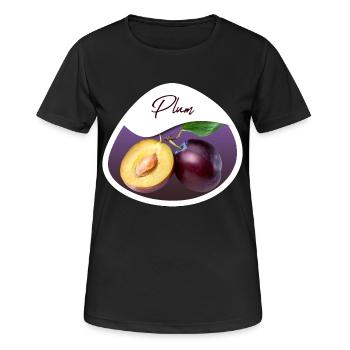 Plum - Women's Breathable T-Shirt - black - Front - AI Model Female 172 light (172cm)