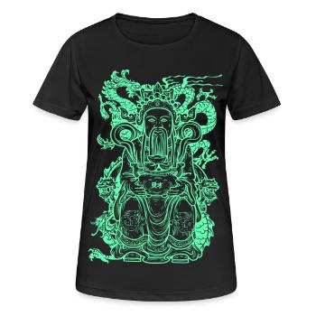 Figure de Bouddha - T-shirt respirant Femme - noir - Devant - AI Model Female 172 light (172cm)