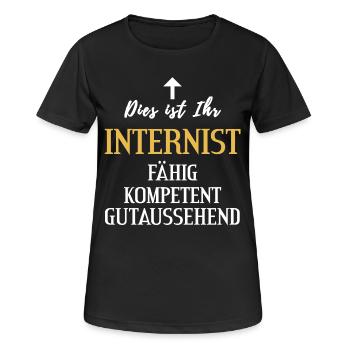 Aerzte Internist Innere Medizin lustig Geschenk - Frauen T-Shirt atmungsaktiv - Schwarz - Vorne - AI Model Female 172 light (172cm)