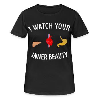 Aerzte Interne Beauté Médecine Cadeau interniste - T-shirt respirant Femme - noir - Devant - AI Model Female 172 light (172cm)