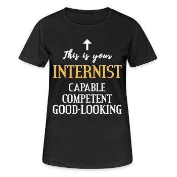 Médecin interniste compétent beau cadeau - T-shirt respirant Femme - noir - Devant - AI Model Female 172 light (172cm)
