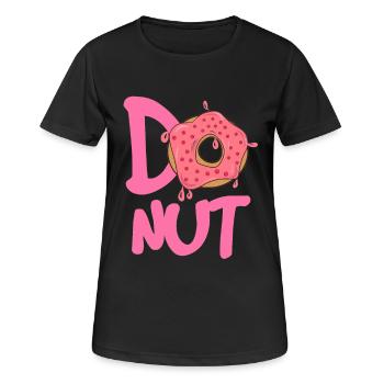 Donut Logo Rose Sparkle - T-shirt respirant Femme - noir - Devant - AI Model Female 172 light (172cm)
