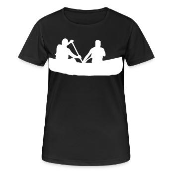 Paddeln - Frauen T-Shirt atmungsaktiv - Schwarz - Vorne - AI Model Female 172 light (172cm)