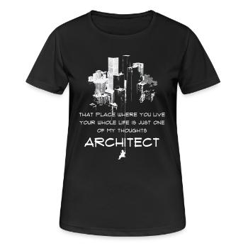 Architectes architectes - T-shirt respirant Femme - noir - Devant - AI Model Female 172 light (172cm)