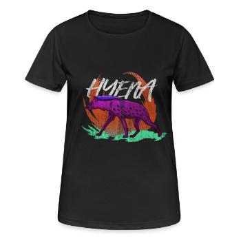 Hyena Wildlife Africa Safari Scavenger Gift - T-shirt respirant Femme - noir - Devant - AI Model Female 172 light (172cm)