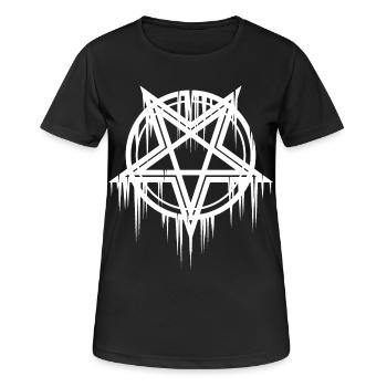 Pentagramme satanique - T-shirt respirant Femme - noir - Devant - AI Model Female 172 light (172cm)