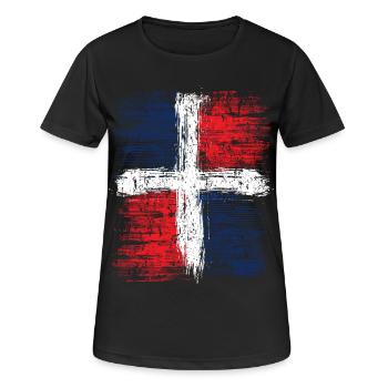 Dominikanische Republik - Frauen T-Shirt atmungsaktiv - Schwarz - Vorne - AI Model Female 172 light (172cm)