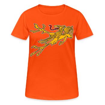 Griffon de Rostock - T-shirt respirant Femme - orange néon - Devant - AI Model Female 172 dark (172cm)