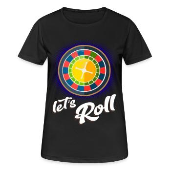 Lebendige Roulette-Inspiration - Frauen T-Shirt atmungsaktiv - Schwarz - Vorne - AI Model Female 172 light (172cm)