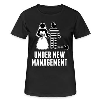 Mariage Bachelor Party JGA douche de mariage - T-shirt respirant Femme - noir - Devant - AI Model Female 172 light (172cm)